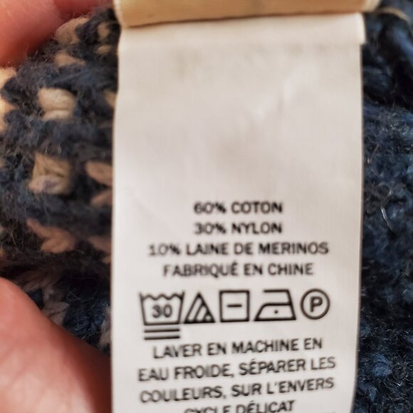 L.L. BEAN SZ XL Women's Cotton/Merino Wool Blend Long Striped Pullover Sweater - Picture 10 of 10